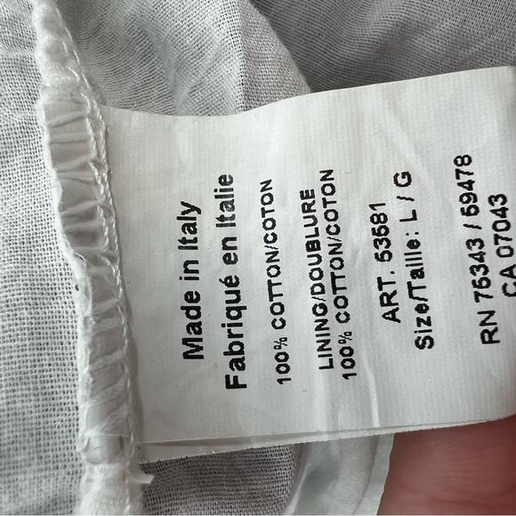 SAIPH lab Santorini Floral Dress Size L Cotton Italy Relaxed Coastal - Picture 3 of 6